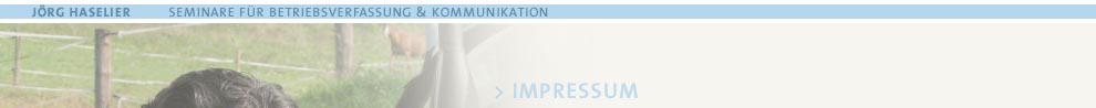 Haselier Seminare Impressum